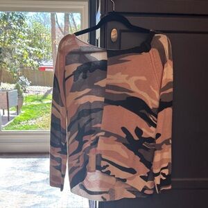 Skull Cashmere Camouflage Print Sweatshirt